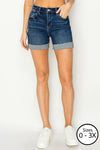 Maeve Cuff Dark Denim Shorts