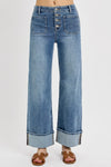 Sylvia Patch Pocket Wide Cuff Jeans
