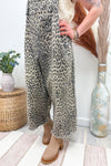 Cheetah Cropped Overalls