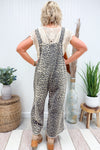 Cheetah Cropped Overalls