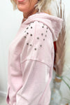 Violet Studded Hoodie