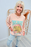 Pink Dreamer Leopard Graphic Sweatshirt