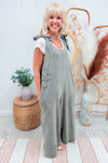 Ash Mineral Wash Floral Jumpsuit