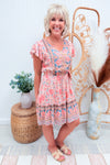 Pink Floral Boho Dress