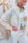 Yellow Patch Lace Gauze Top