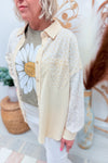 Yellow Patch Lace Gauze Top