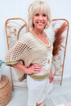 *RESTOCK* POL Olive Loose Knit Flower Sweater