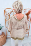 *RESTOCK* POL Olive Loose Knit Flower Sweater