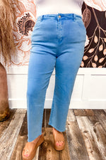 Ocean Cropped Stretchy Bootcut Jeans