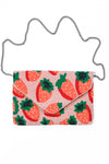 Strawberry Fields Beaded Crossbody Bag