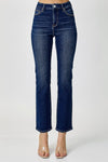 Caroline Ankle Straight Dark Wash Denim