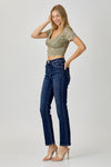 Caroline Ankle Straight Dark Wash Denim