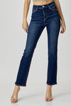 Caroline Ankle Straight Dark Wash Denim