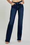 Kenny Mid Rise Long Dark Denim