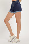 Magnolia Dark Wash Cuff Shorts
