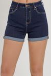 Magnolia Dark Wash Cuff Shorts