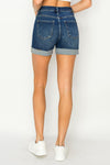 Maeve Cuff Dark Denim Shorts